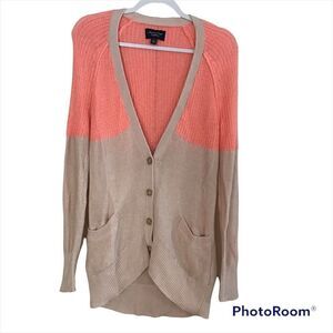 American Eagle Outfitters Colorblock Grandpa Style Cardigan Sweater